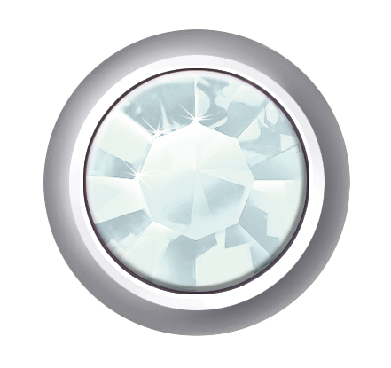 Polished White - Regular Bezel Set - Aquamarine - SII-CRW103 Polished White - Regular Bezel Set - Aquamarine