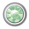 Polished White - Regular Bezel Set - Peridot