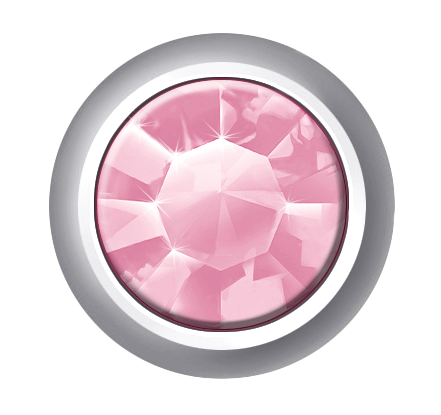 Polished White - Regular Bezel Set - Light Rose -SII-CRW110 Polished White - Regular Bezel Set - Light Rose