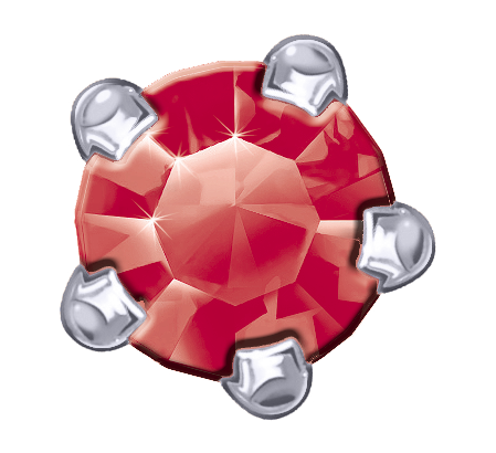 Polished White - Claw Set - Light Siam - SII-CRW607 Polished White - Claw Set - Light Siam