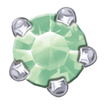 Polished White - Claw Set - Peridot