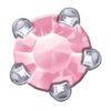 Polished White - Claw Set - Light Rose