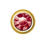 Mini pierres de naissance plaqué or 24ct (janvier / Siam)