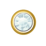 24ct Gold Plated Mini Birthstones (March / Aquamarine)