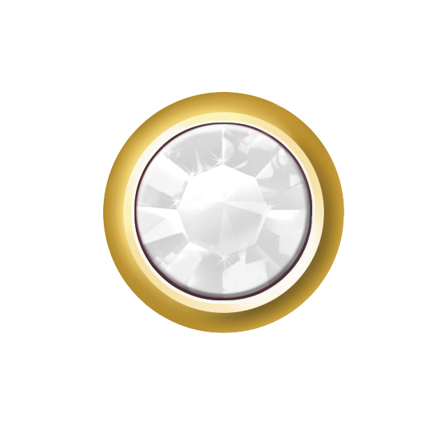 24ct Gold Plated Mini Birthstones (April / Crystal) 1 24ct Gold Plated Mini Birthstones (April / Crystal)