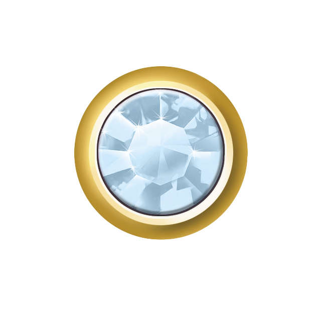 24ct Gold Plated Mini Birthstones (June / Light Sapphire) 1 24ct Gold Plated Mini Birthstones (June / Light Sapphire)