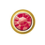 Mini pierres de naissance plaqué or 24ct (juillet / Siam clair)