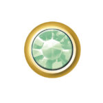 Mini pierres de naissance plaqué or 24ct (août / péridot)