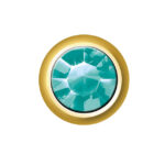 Mini pierres de naissance plaqué or 24ct (décembre / zircon bleu)