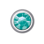 Mini pierres de naissance blanches polies (décembre / zircon bleu)