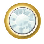 24ct Gold Plated Birthstones (March / Aquamarine)