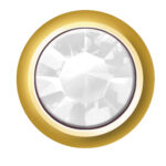 Pierres de naissance en plaqué or 24ct (avril / cristal)