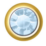 24ct Gold Plated Birthstones (June / Light Sapphire)