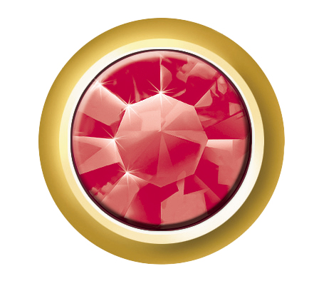 24ct Gold Plated Birthstones (July / Light Siam) 1 24ct Gold Plated Birthstones (July / Light Siam)