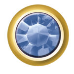 24ct Gold Plated Birthstones (September / Sapphire)