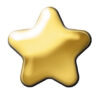 24ct Gold Plated Plain Star