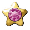 24ct Gold Plated Star Stones (February / Amethyst)