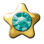 24ct Gold Plated Star Stones (May / Emerald)