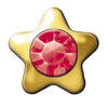 24ct Gold Plated Star Stones (July / Light Siam)