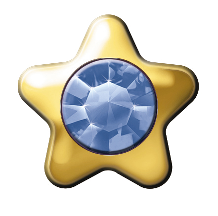 24ct Gold Plated Star Stones (September / Sapphire) 1 24ct Gold Plated Star Stones (September / Sapphire)