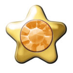 24ct Gold Plated Star Stones (November / Topaz)