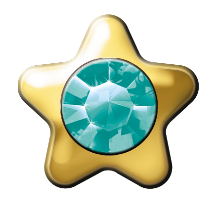 24ct Gold Plated Star Stones (December / Blue Zircon) 1 24ct Gold Plated Star Stones (December / Blue Zircon)