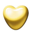 24ct Gold Plated Plain Heart