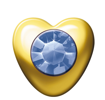 24ct Gold Plated Heart Stones (September / Sapphire) 1 24ct Gold Plated Heart Stones (September / Sapphire)