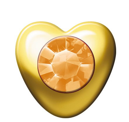 24ct Gold Plated Heart Stone (November / Topaz) 1 24ct Gold Plated Heart Stone (November / Topaz)