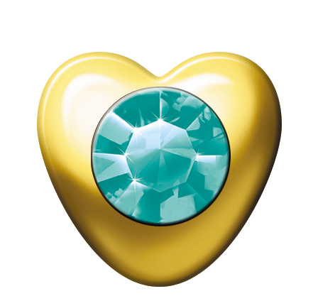 24ct Gold Plated Heart Stone (December / Blue Zircon) 1 24ct Gold Plated Heart Stone (December / Blue Zircon)