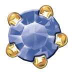 Sets de griffes en plaqué or 24ct (septembre / saphir)