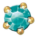 Sets de griffes en plaqué or 24ct (décembre / zircon bleu)