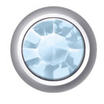 Pierres de naissance blanches polies (juin / saphir clair)