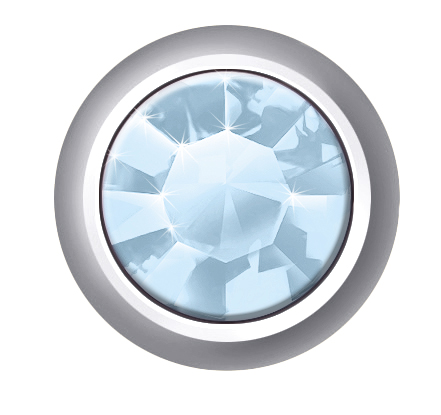 Polished White Birthstones (June / Light Sapphire) 1 Polished White Birthstones (June / Light Sapphire)