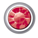 Pierres de naissance blanches polies (juillet / Siam clair)