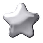 Polished White Plain Star