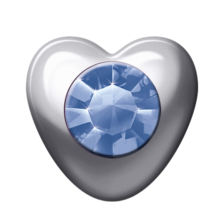 Polished White Heart Stones (September / Sapphire) 1 Polished White Heart Stones (September / Sapphire)