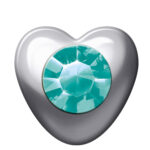 Polished White Heart Stones (December / Blue Zircon)