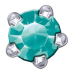 Sets de griffes blancs polis (décembre / zircon bleu)