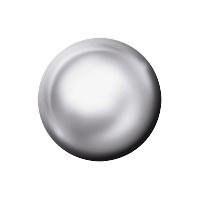 Polished White - Mini Plain Domed Head 1 Polished White - Mini Plain Domed Head