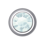 Polished White - Mini Bezel Set - Aquamarine