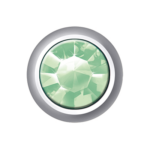 Polished White - Mini Bezel Set - Peridot